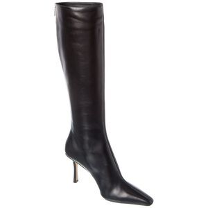 Jimmy Choo Agathe Kb 85 Leather Knee-High Boot, Black